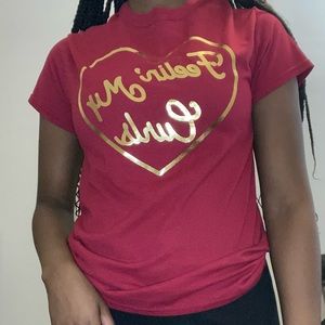 Fifth Sun Feelin' My Curls" Heart Tee, Girl's NWT Size Small